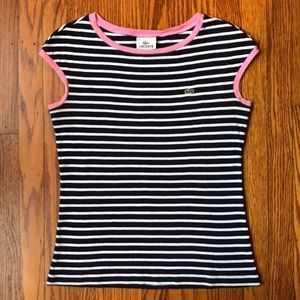 Lacoste Sleeveless Cotton Stripped Tee